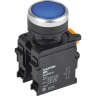Кнопка IEK MASTER MI-BT60-11-3-22-K07 d=22мм 1NO+1NC синяя MI-BT60-11-3-222-K07