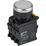Кнопка с подсветкой IEK MASTER MI-BT60-11D-3-12-K01 d=22мм 1NO+1NC белая MI-BT60-11D-3-12-K001