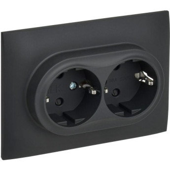 Розетка 2-постовая IEK SKANDY SK-R24-16-K53-F