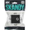 Розетка двойная IEK SKANDY TV+RJ45 кат.6E SK-A15Bl черный SK-AK20-2-K02
