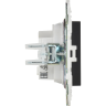 Розетка IEK SKANDY SK-R02Bl без заземления без защитных шторок 10А черный SK-R10-10-K02