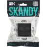 Розетка компьютерная IEK SKANDY SK-K03Bl двойная RJ45 кат.5E черный SK-K20-1-K02