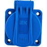 Розетка панельная IEK MAGNUM SCHUKO РП11-3 с крышкой, IP44, синий PSN71-016-3-2-44-K07