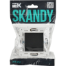 Выключатель 1-клавишный IEK SKANDY 10А SK-V01Bl черный SK-V10-0-10-K02