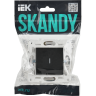 Выключатель 1-клавишный с индикацией 10А IEK SKANDY SK-V07Bl черный SK-V10-1-10-K02