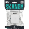 Выключатель 1-клавишный с индикацией IEK SKANDY 10А SK-V07W арктический белый SK-V10-1-10-K01