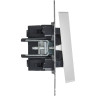 Выключатель 2-клавишный IEK СП BRITE R-V20-1-10-K91 ВС10-2-1-БрАБ 10А с индикацией механизм арктич. белый BR-V20-1-10-K91
